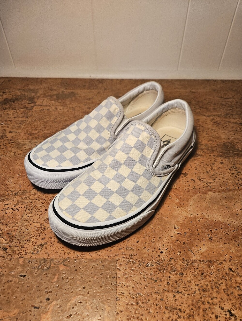 Vans Slip-On Checkered Sneakers - White/Light Gray - Picture 4 of 6